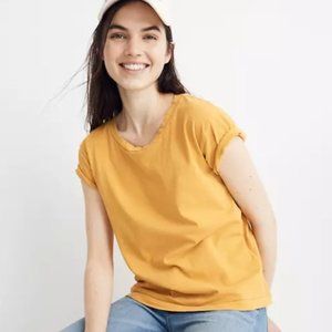 Madewell Garment-Dyed Ex-Boyfriend Tee Mustard
